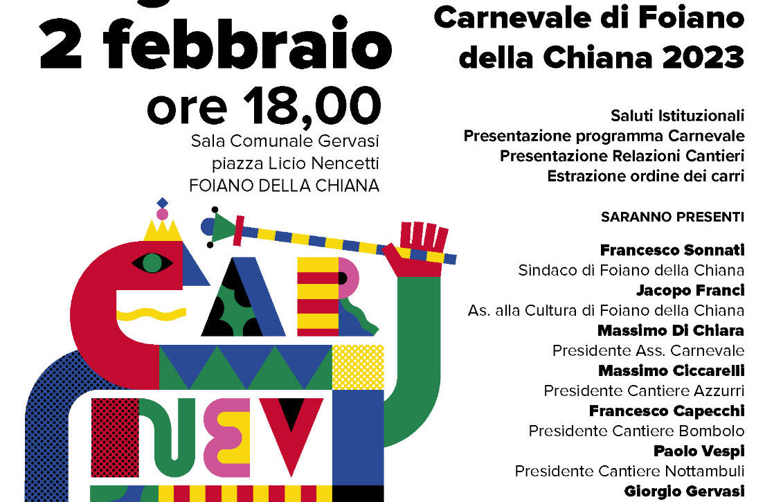 Conferenza stampa di presentazione carnevale di foiano 2023
