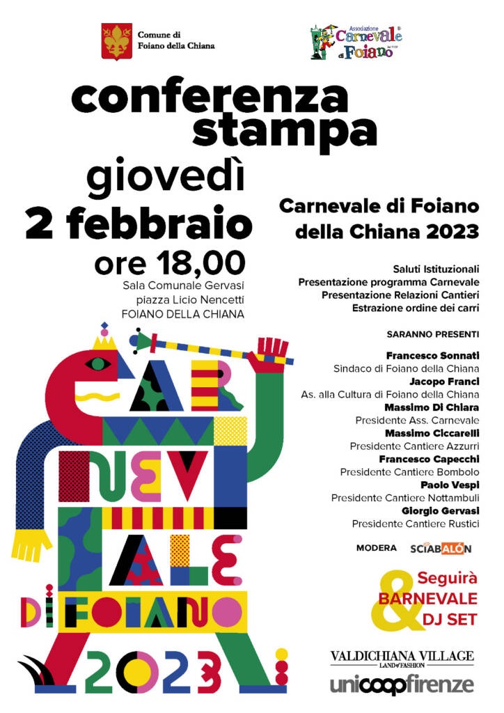 Conferenza stampa di presentazione carnevale di foiano 2023