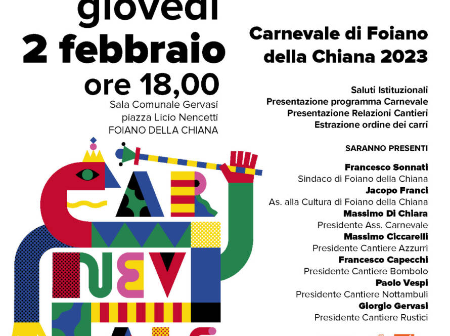 Conferenza stampa di presentazione carnevale di foiano 2023